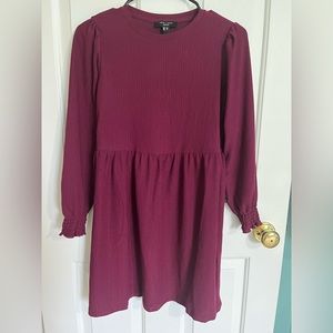 Purple Long Sleeve Mini Dress from New Look